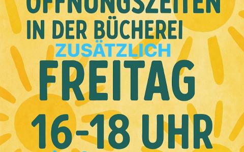 Sommeröffnungszeiten Bücherei Neuhofen an der Krems